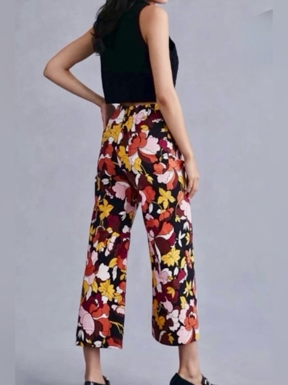 Maeve Colette Floral Mod Print Wide Leg Pants Size 25